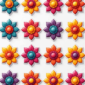 Mandalas & Rangoli - Sticker Sheet v38